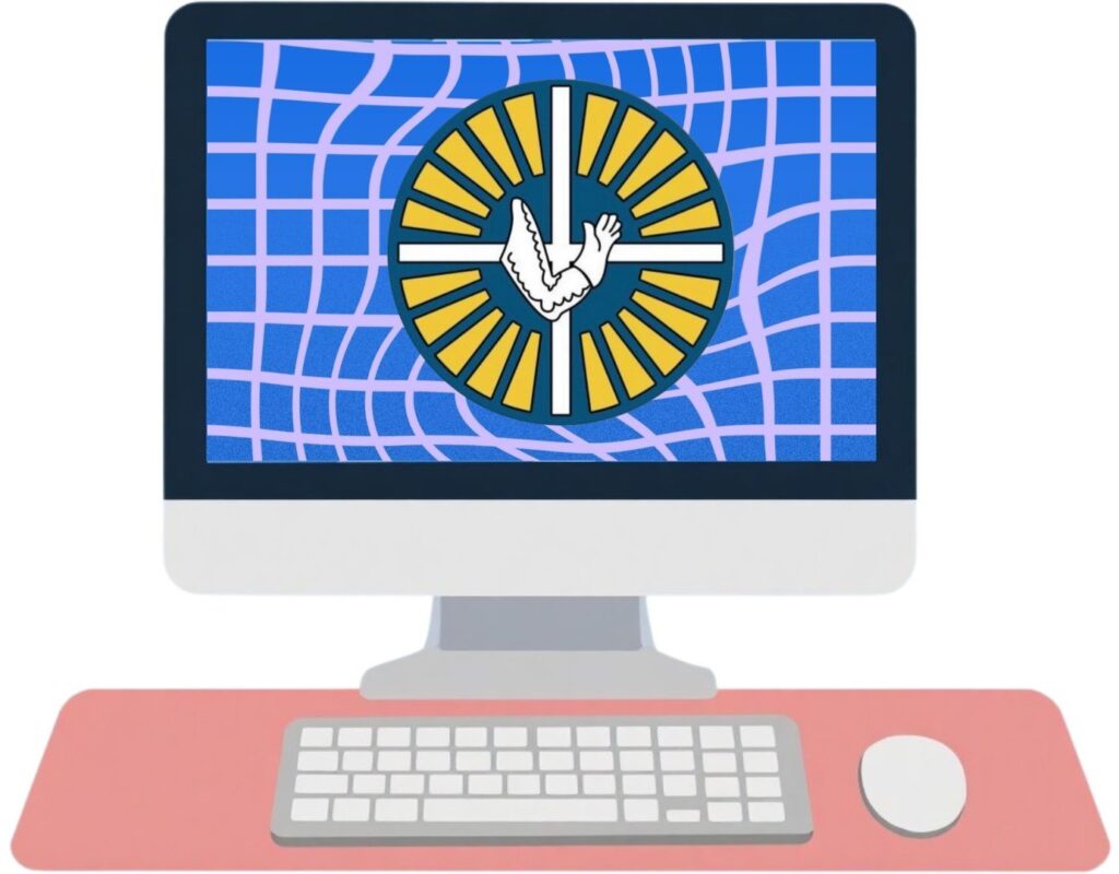 Tavastin Liljojen logo piirrostietokoneen ruudulla